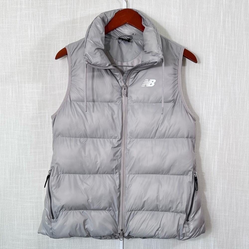 New Balance 247 Sport Light Gray Puffer Vest Size M